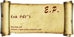 Enk Pál névjegykártya
